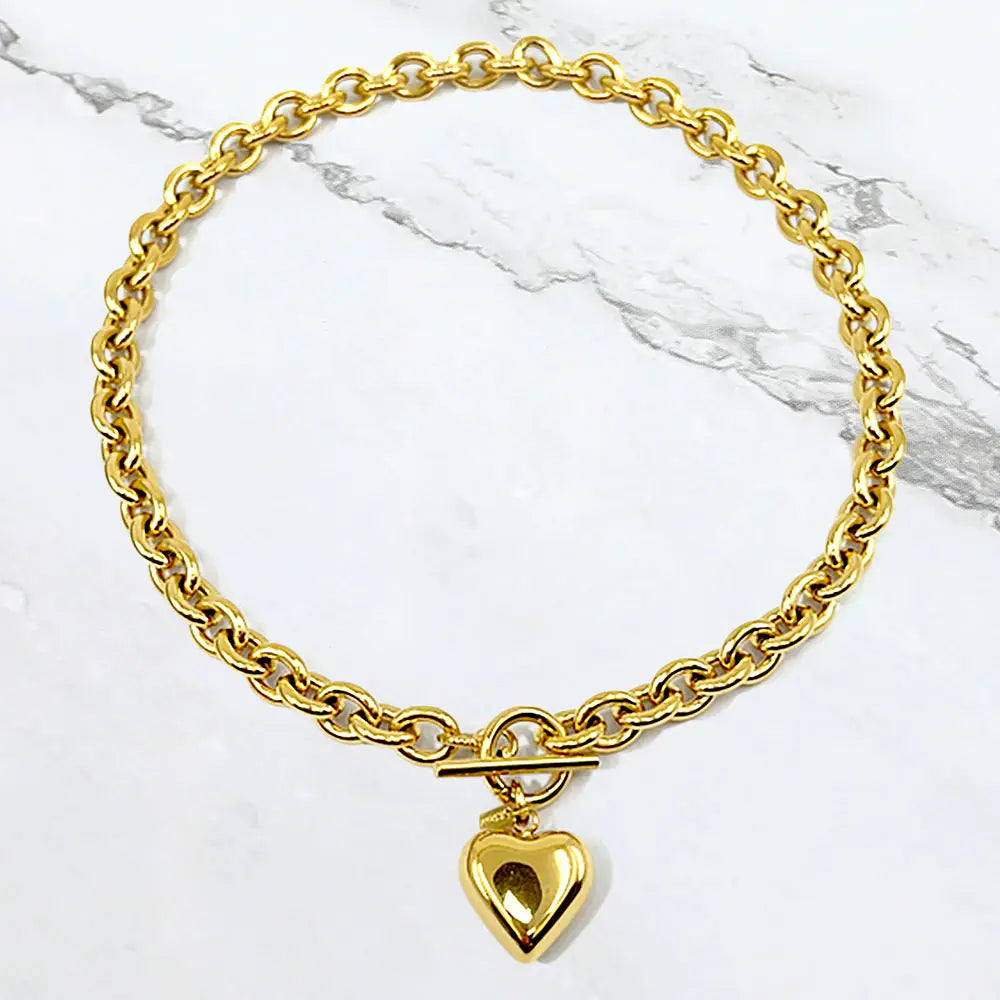 Loop Toggle Heart Necklace