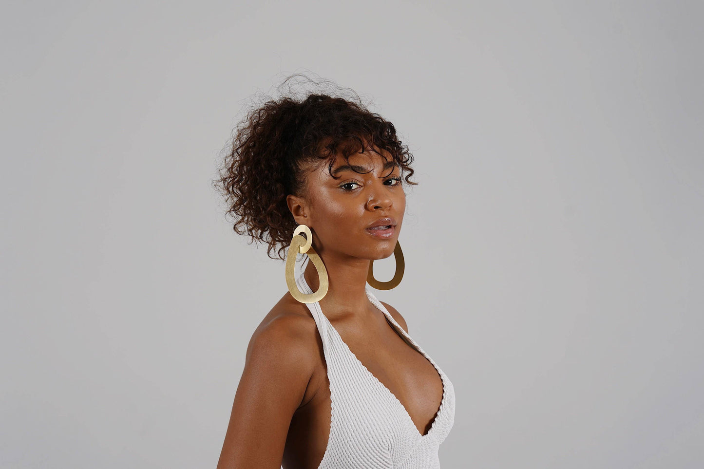 Oversized Hoop Statement Chunky Earrings