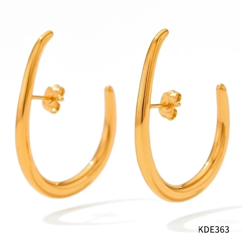 Open Arc Hoop Earrings
