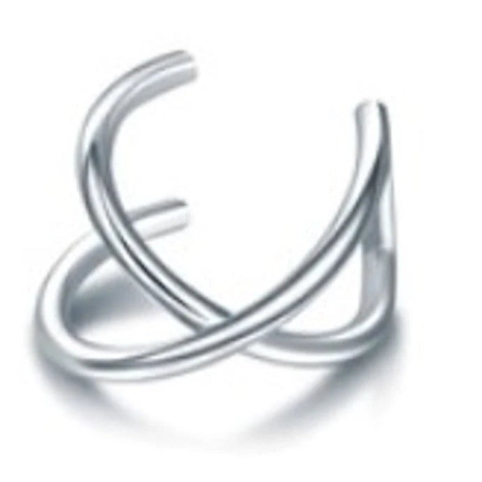 Silver Swirl Ear Cuff
