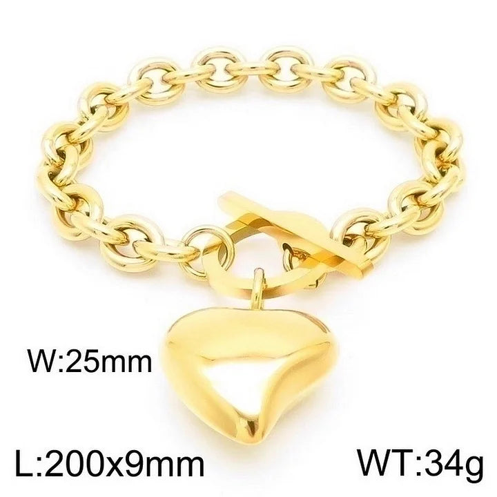 Loop Toggle Heart Bracelet