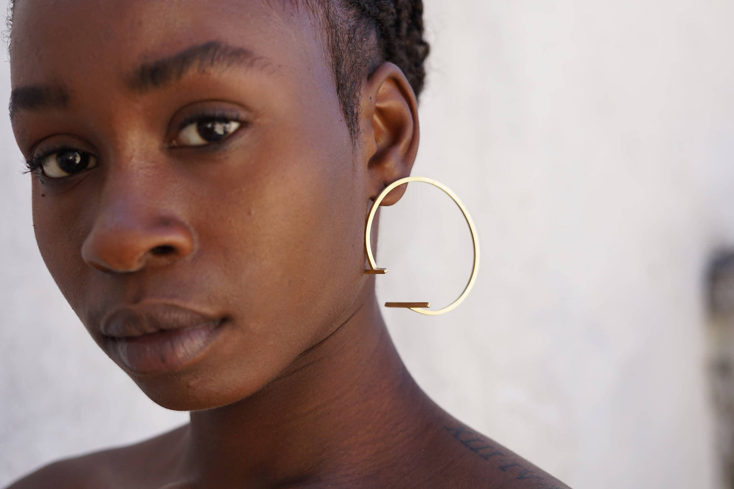 Parallel Open Oversized Hoop Earrings