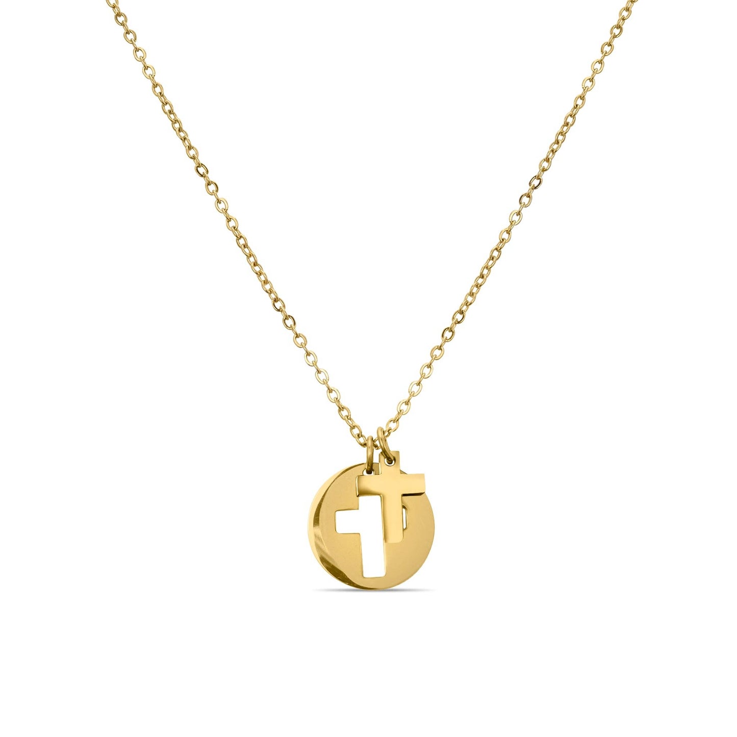 Cross Cutout Necklace
