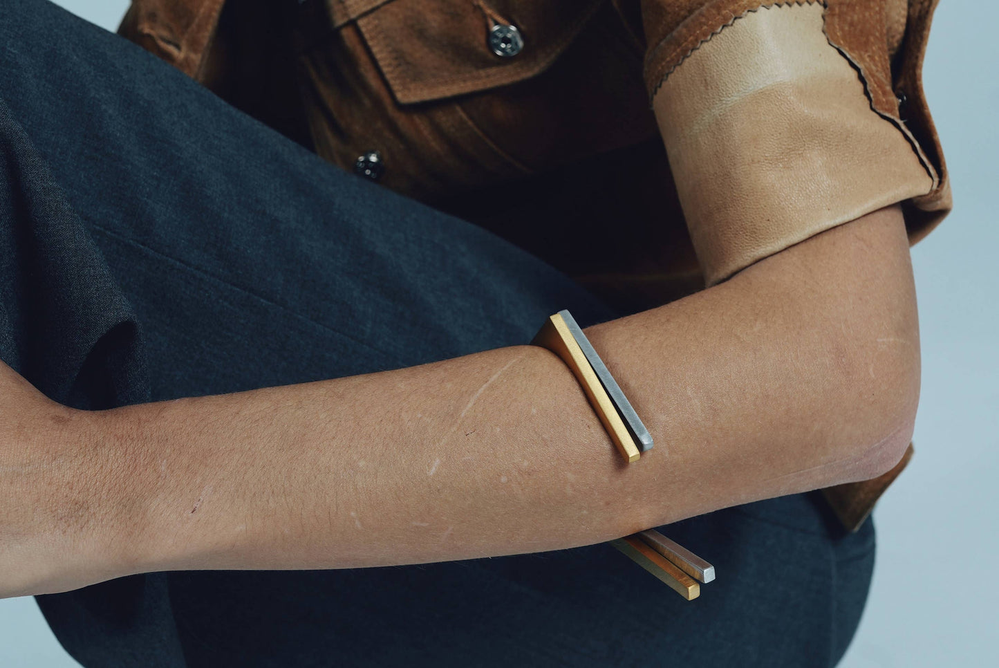 Stainless Steel Bold Statement Cuff Bracelet By Lakaluka