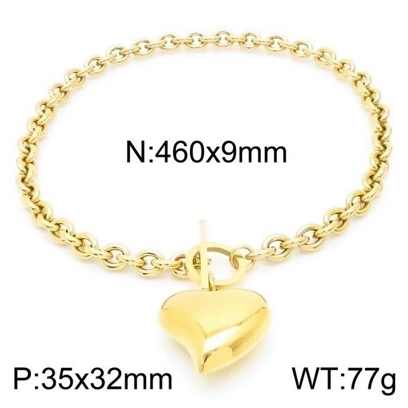 Loop Toggle Heart Necklace