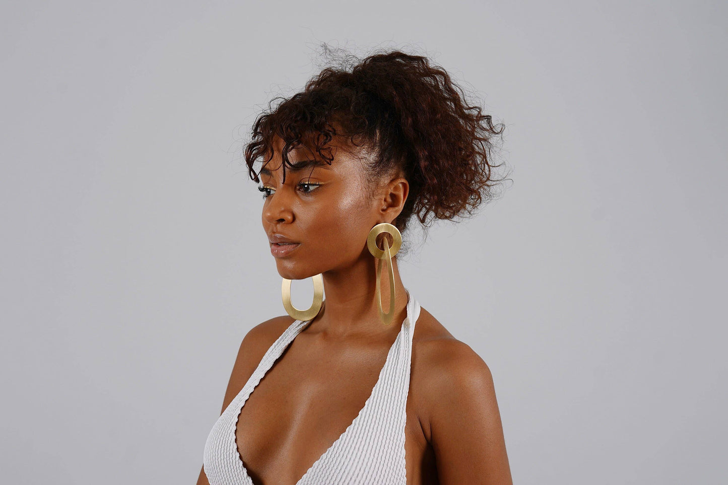 Oversized Hoop Statement Chunky Earrings