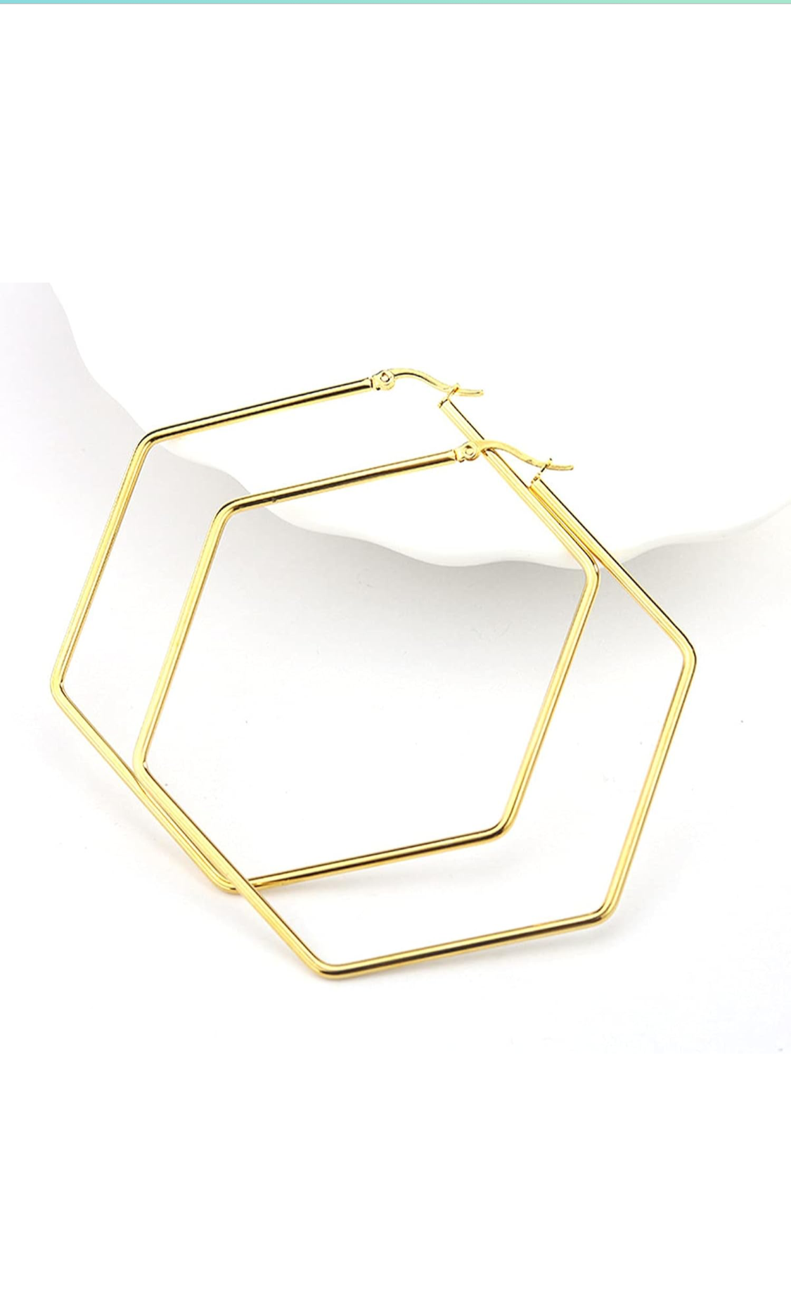 Hexa Glow Hoop Earrings