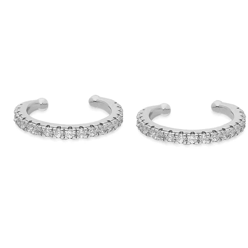Minimalist C Shape Inlay Ear Cuffs
