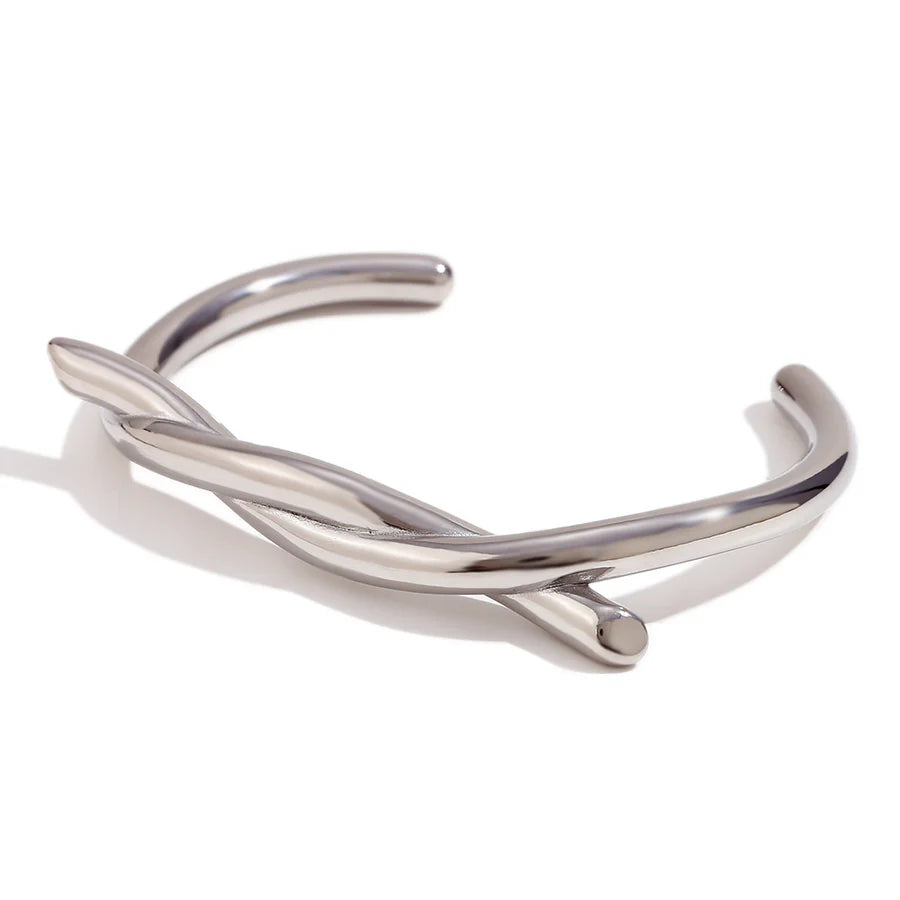Twist of Silver Cuff Bracelet