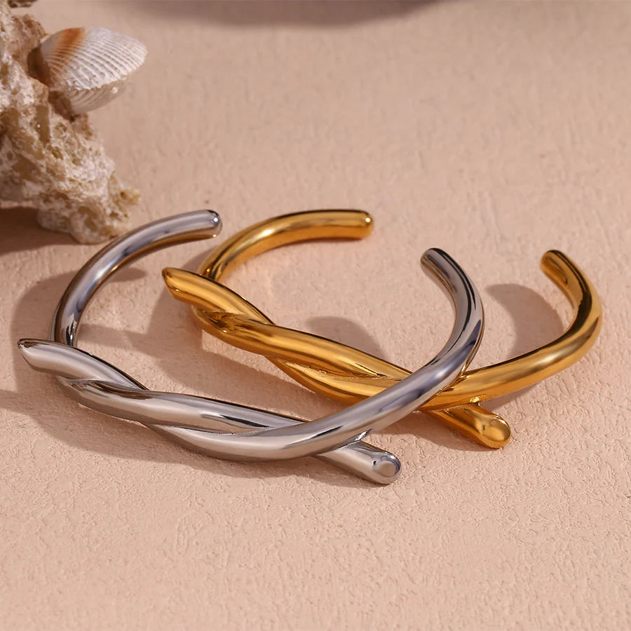Twist of Silver Cuff Bracelet