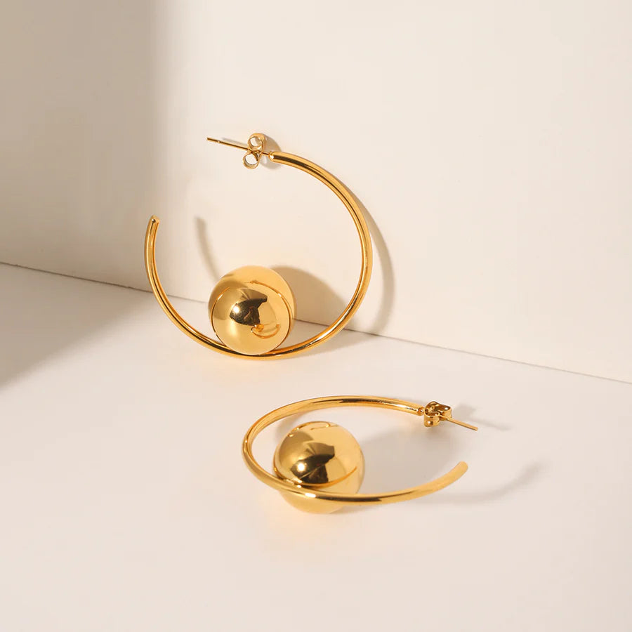 Golden Orbit Hoops