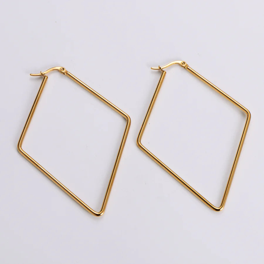 Gold Angular Hoops