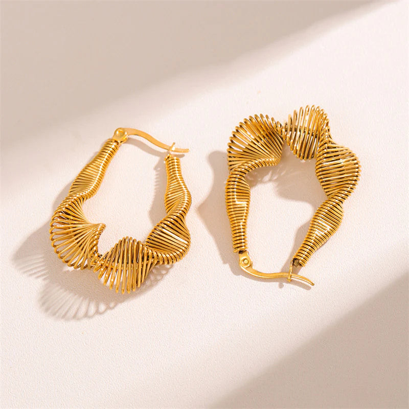 Folded Wave Earrings