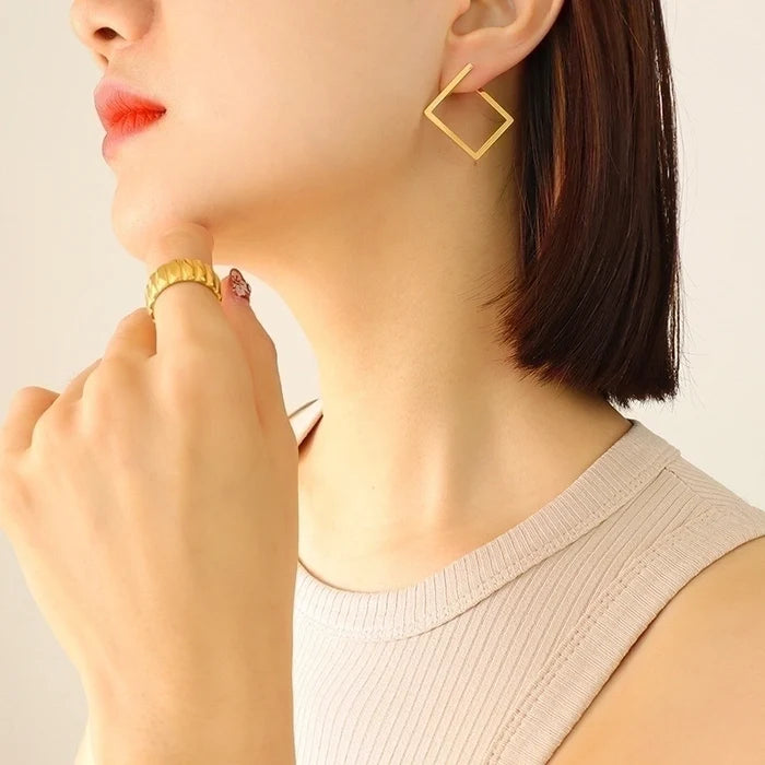 Golden Geometry Hoops