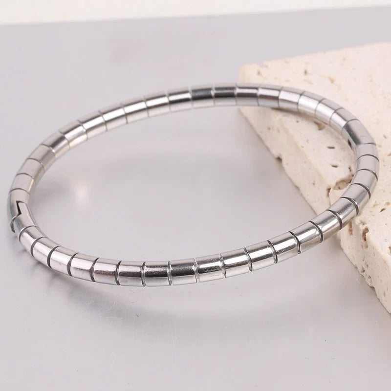 Snake Bone Bangle Bracelet