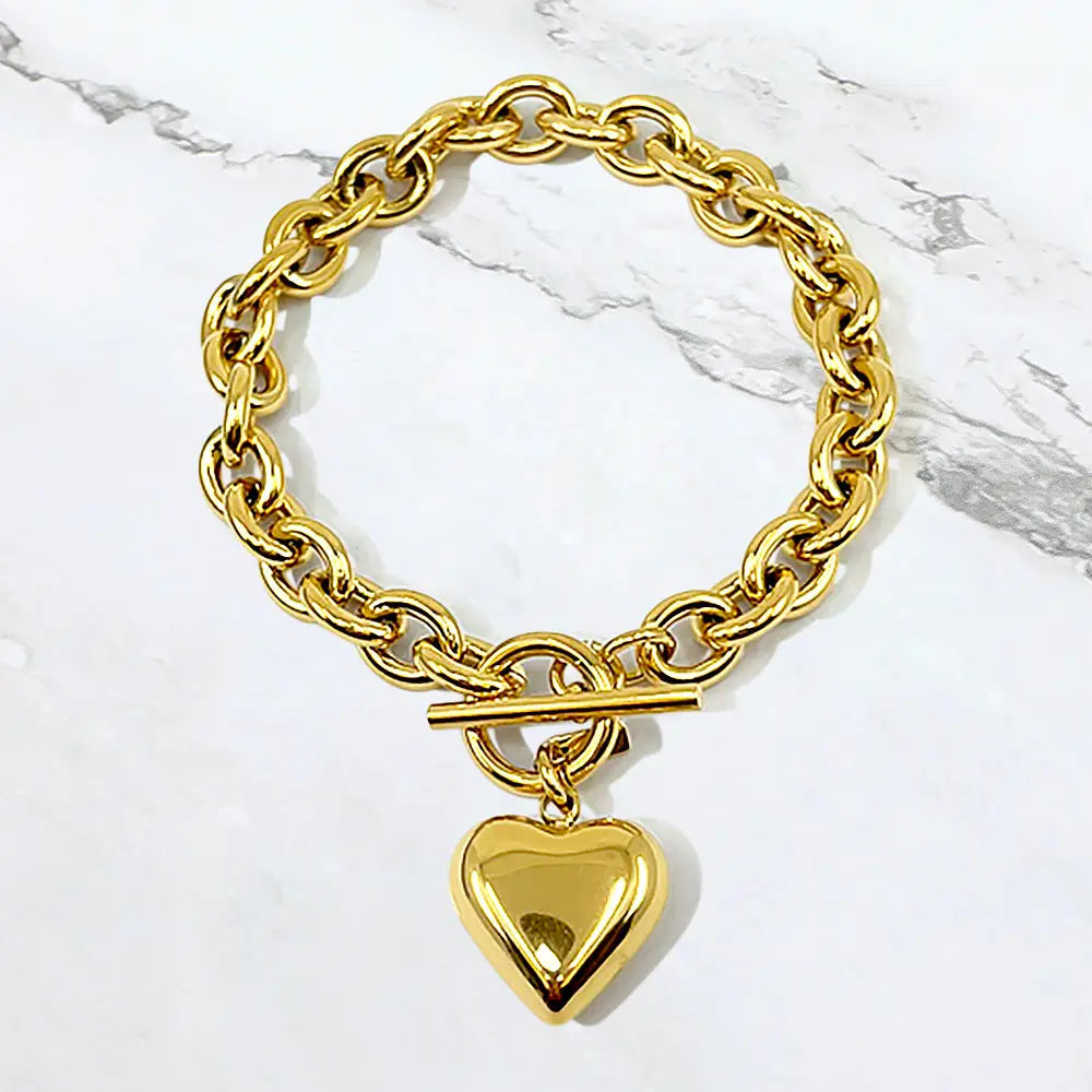 Loop Toggle Heart Bracelet