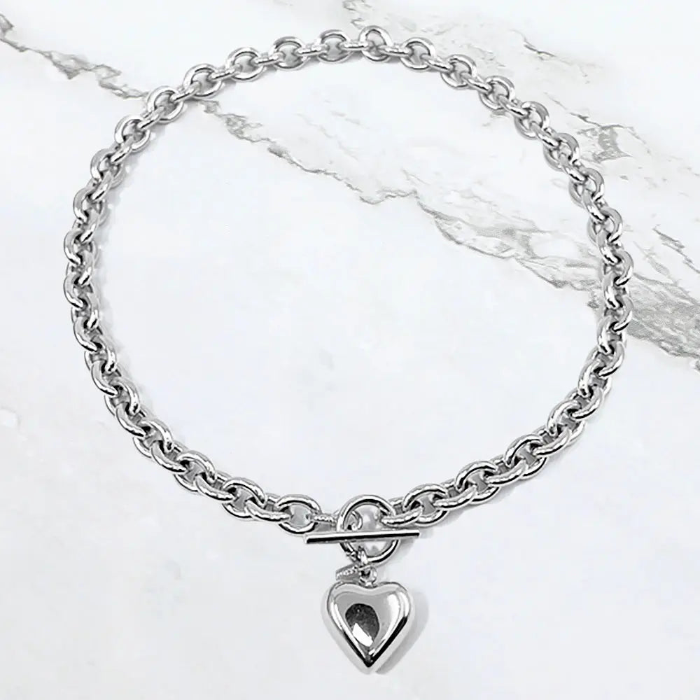 Loop Toggle Heart Necklace