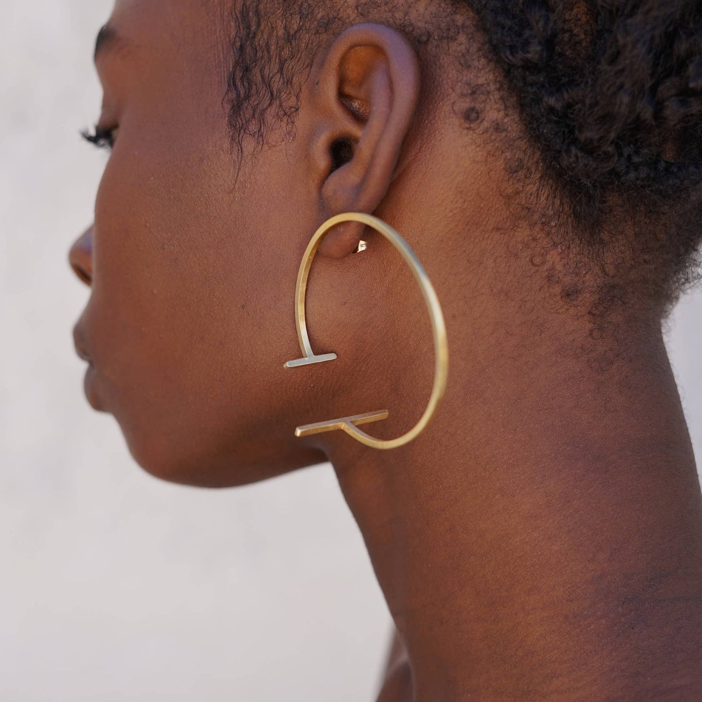 Parallel Open Oversized Hoop Earrings