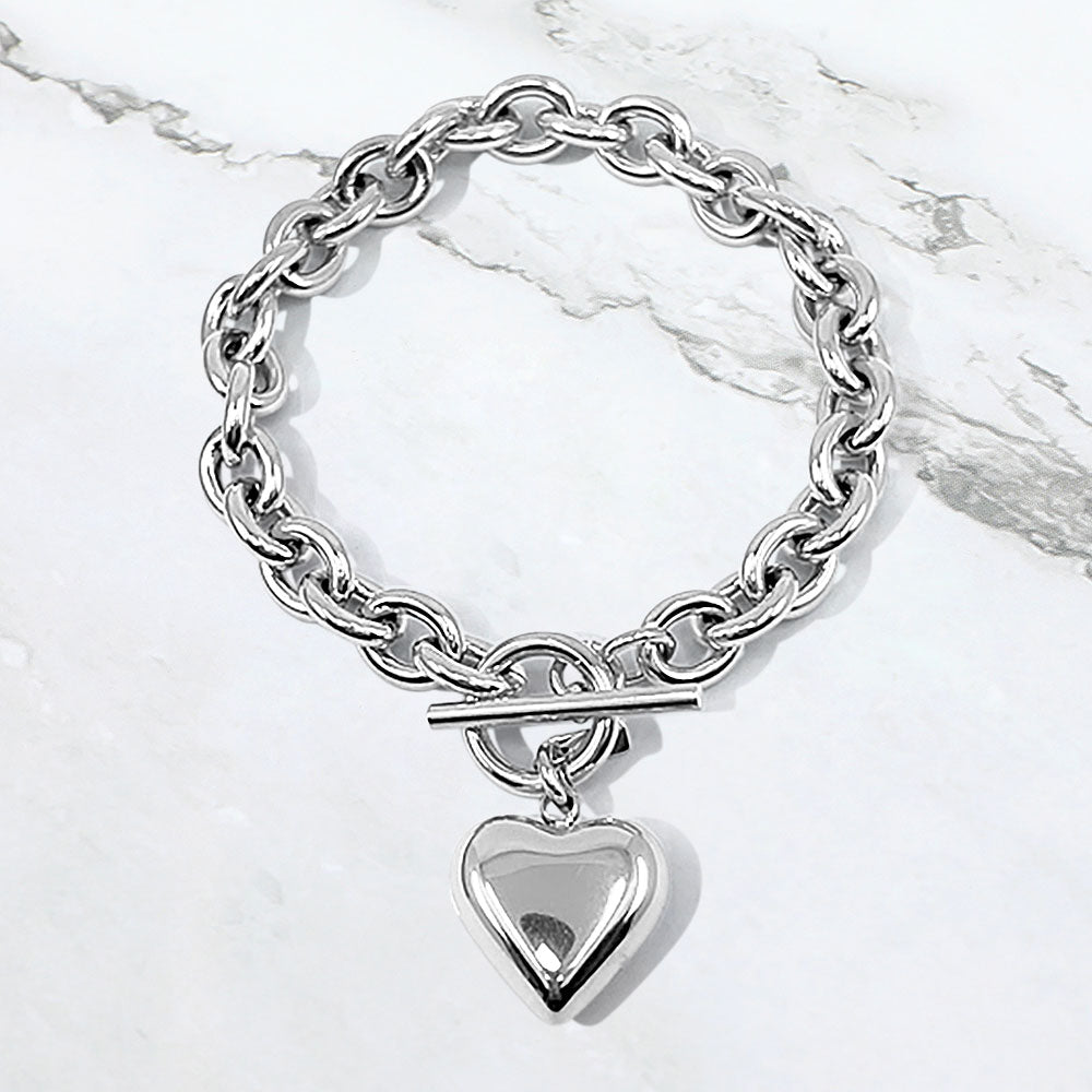 Loop Toggle Heart Bracelet