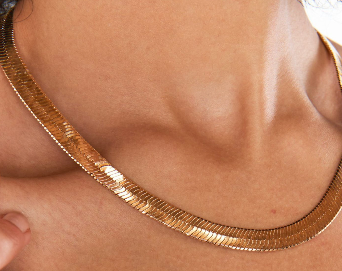 Herringbone Layer Chain Necklace