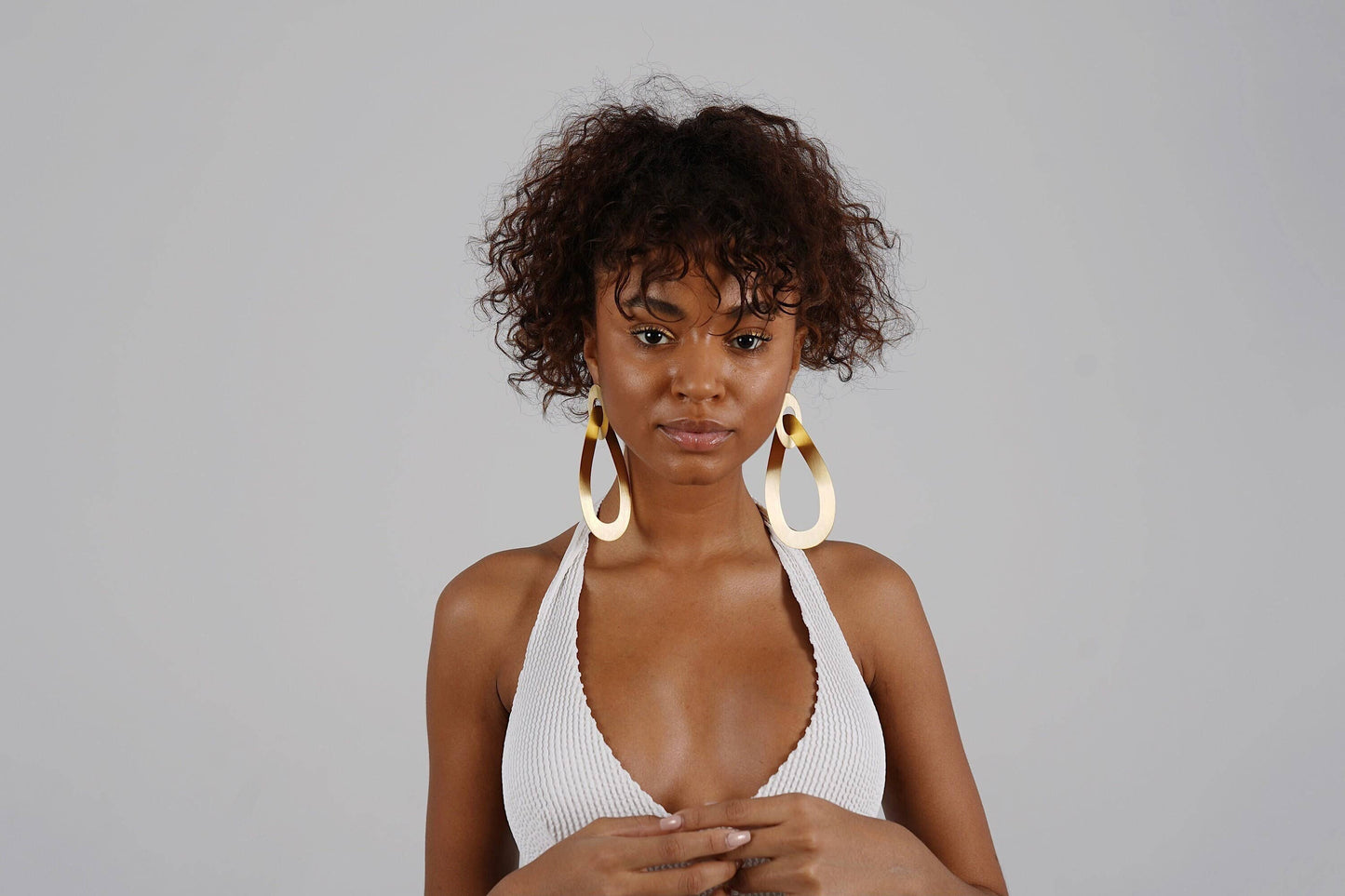 Oversized Hoop Statement Chunky Earrings
