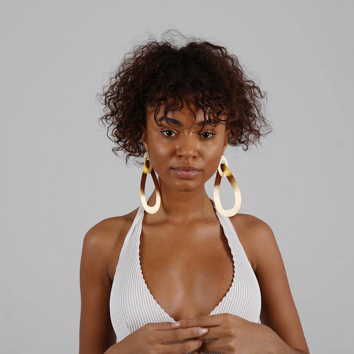 Oversized Hoop Statement Chunky Earrings