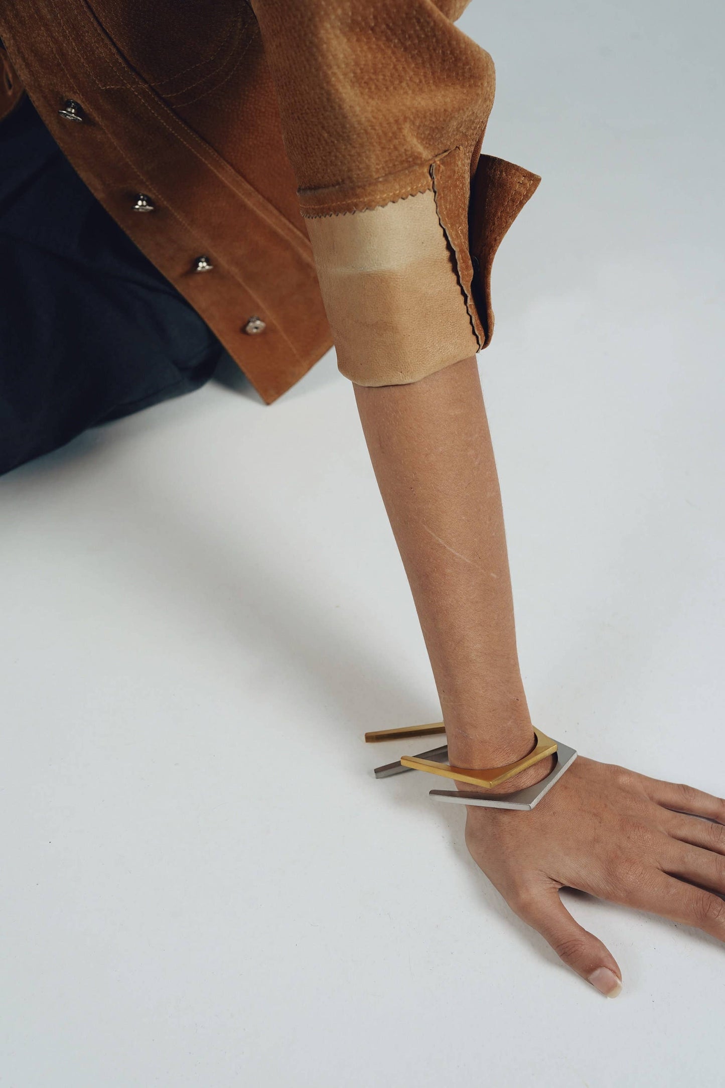Stainless Steel Bold Statement Cuff Bracelet By Lakaluka