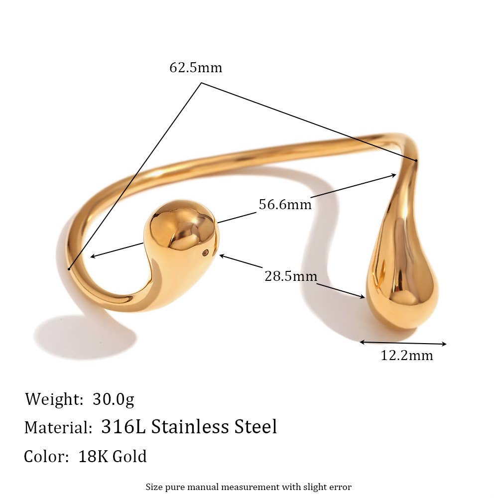 Twist Drop Cuff Bracelet