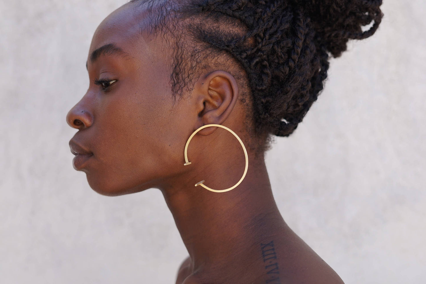 Parallel Open Oversized Hoop Earrings