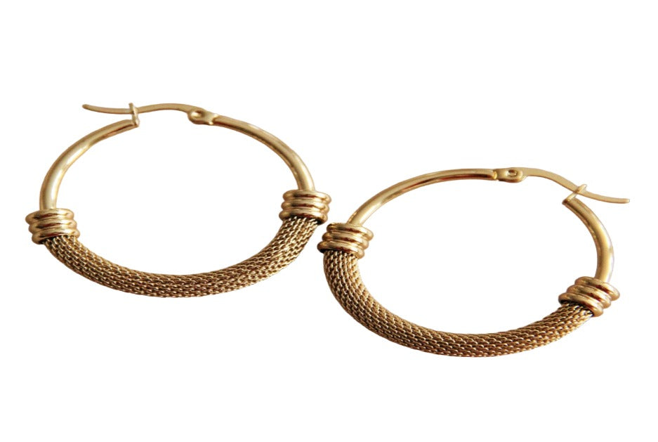 Mesh Hoop Earrings