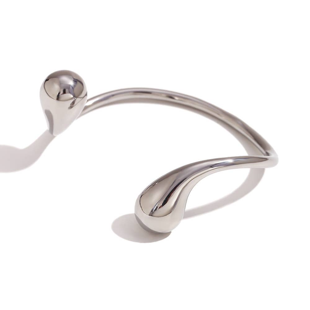 Twist  Drop Cuff Bracelet