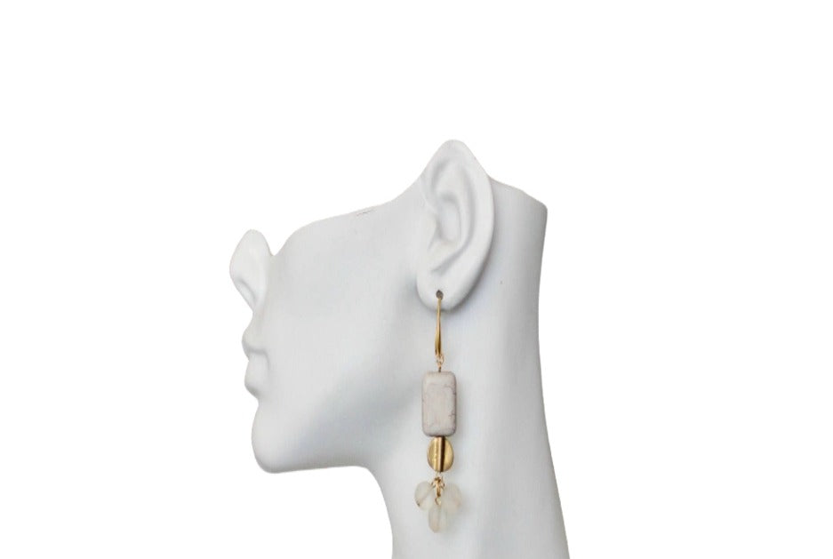 Serene Stone Dangle Earrings