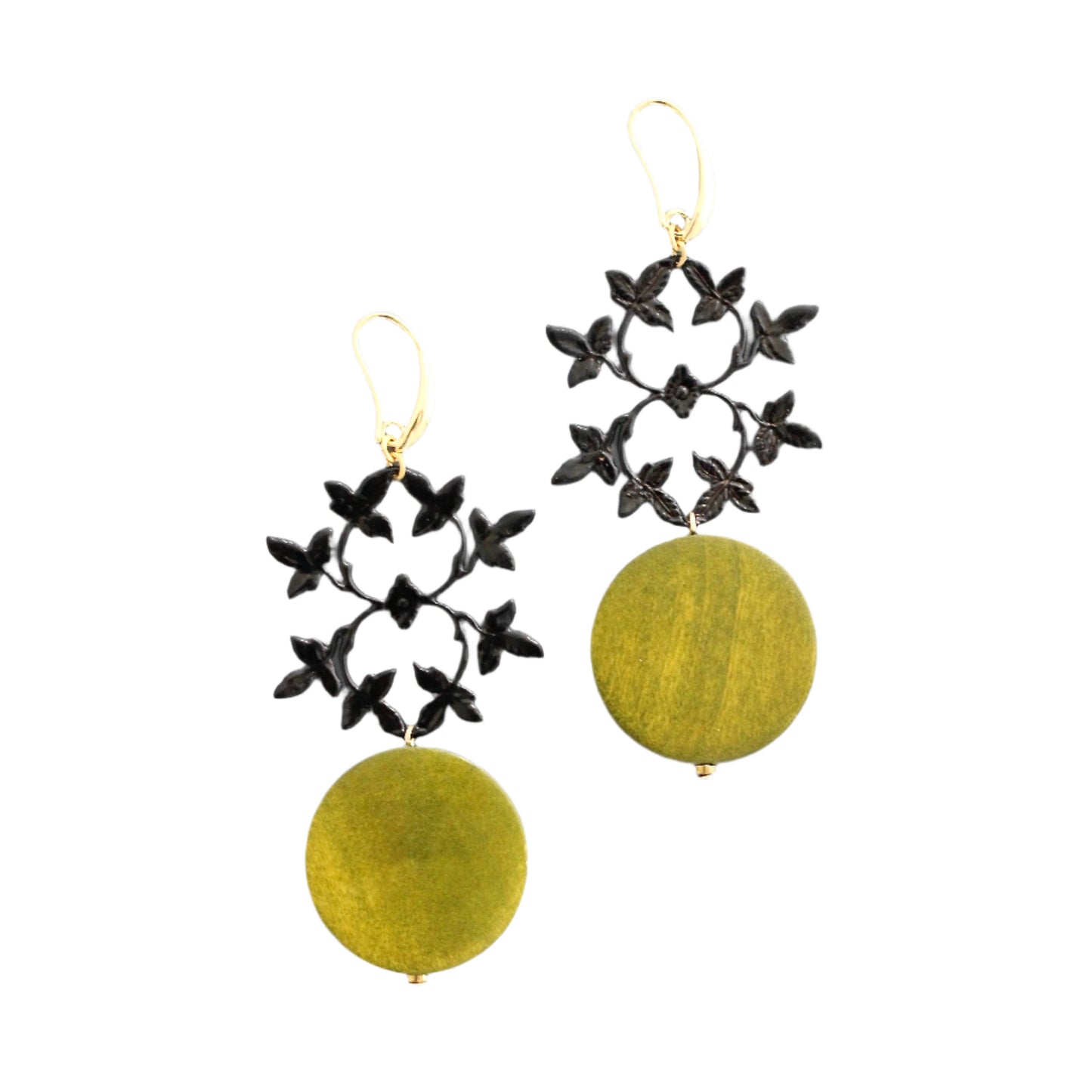 Black Ivy Drop Earrings