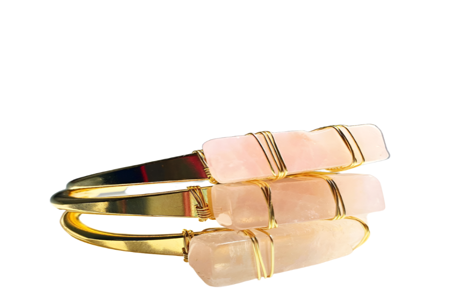 Crystal Cuff - Rose Quartz