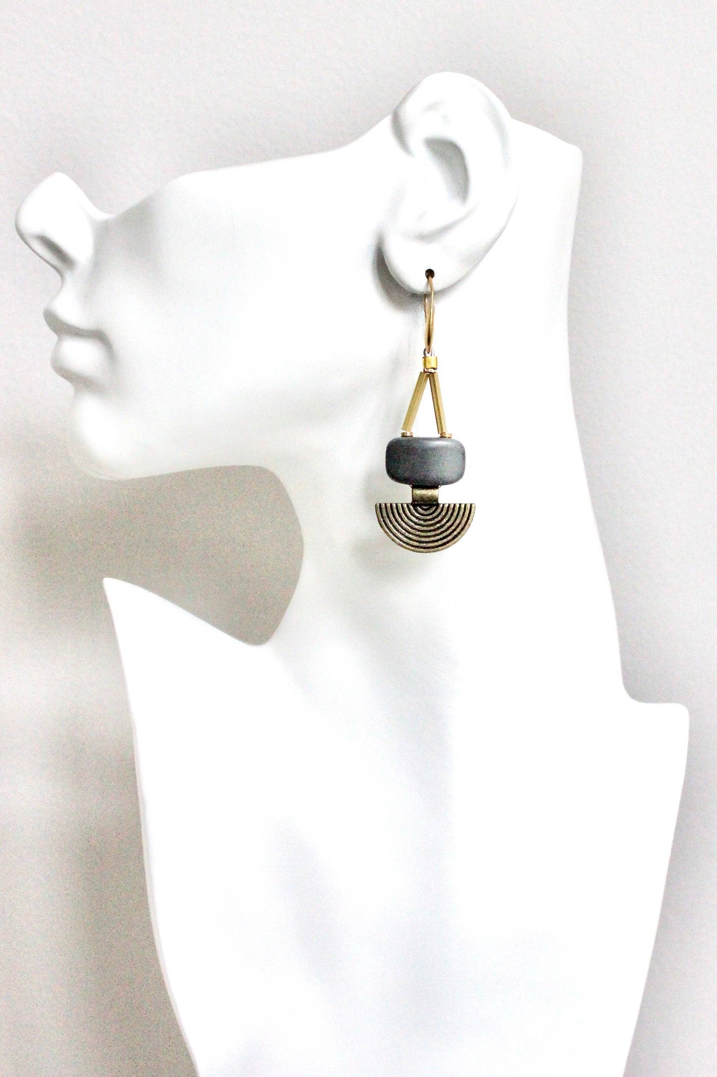 Modern Deco Drop Earrings