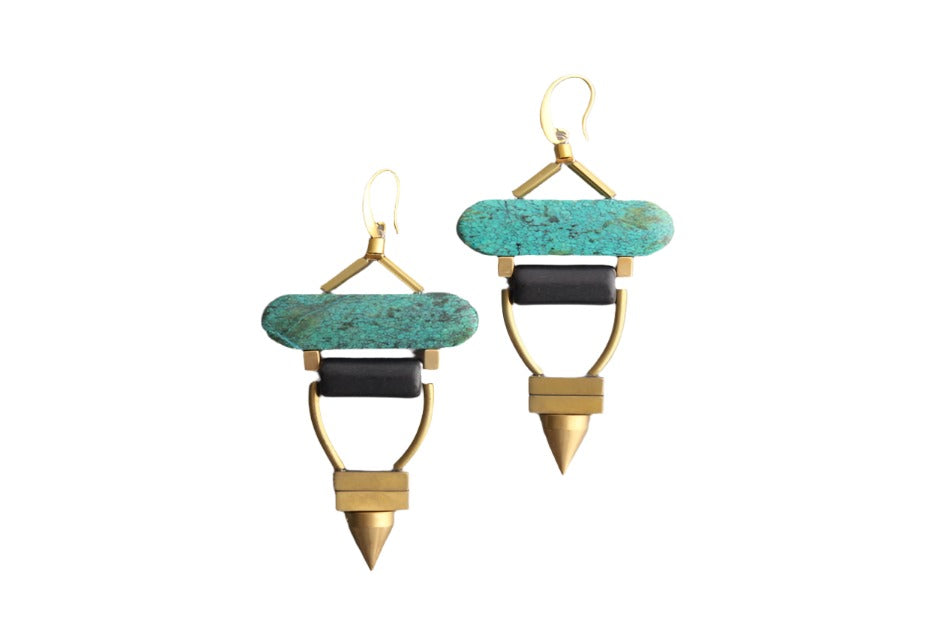 Geo Glam Drop Earrings