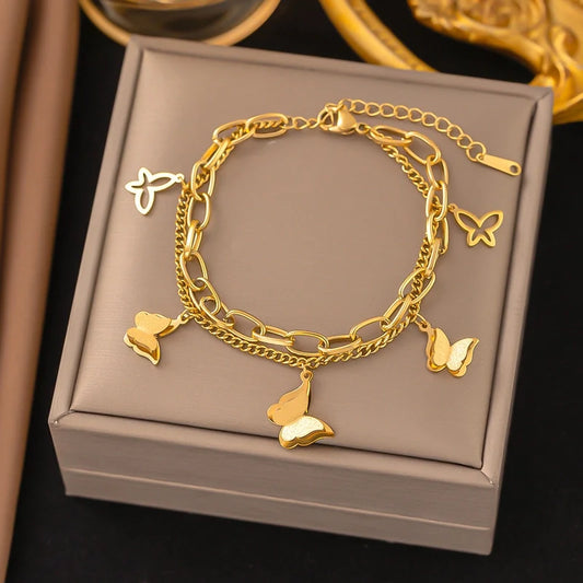 Layered Butterfly Bracelet
