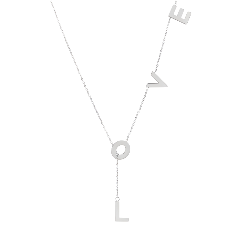 Love Word Lariat Necklace