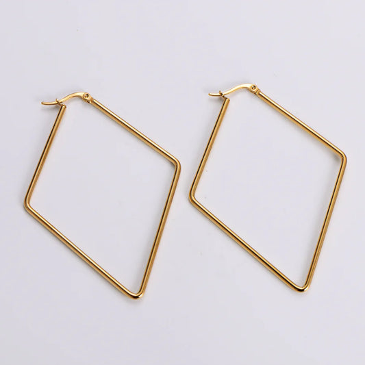 Gold Angular Hoops
