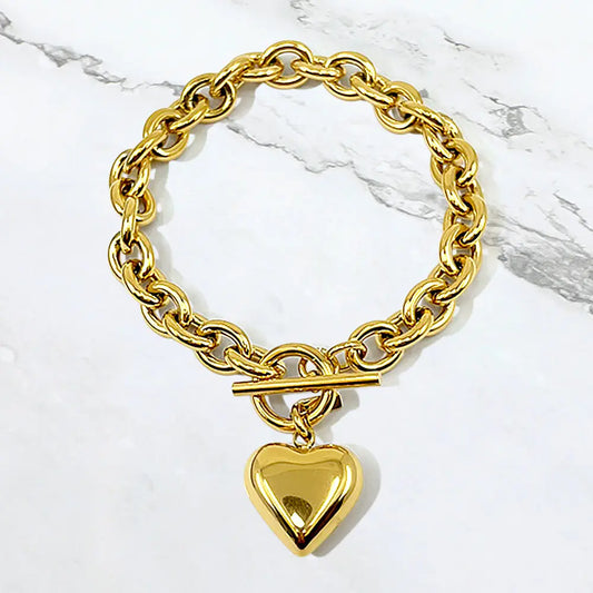 Loop Toggle Heart Bracelet