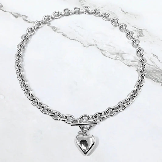 Loop Toggle Heart Necklace