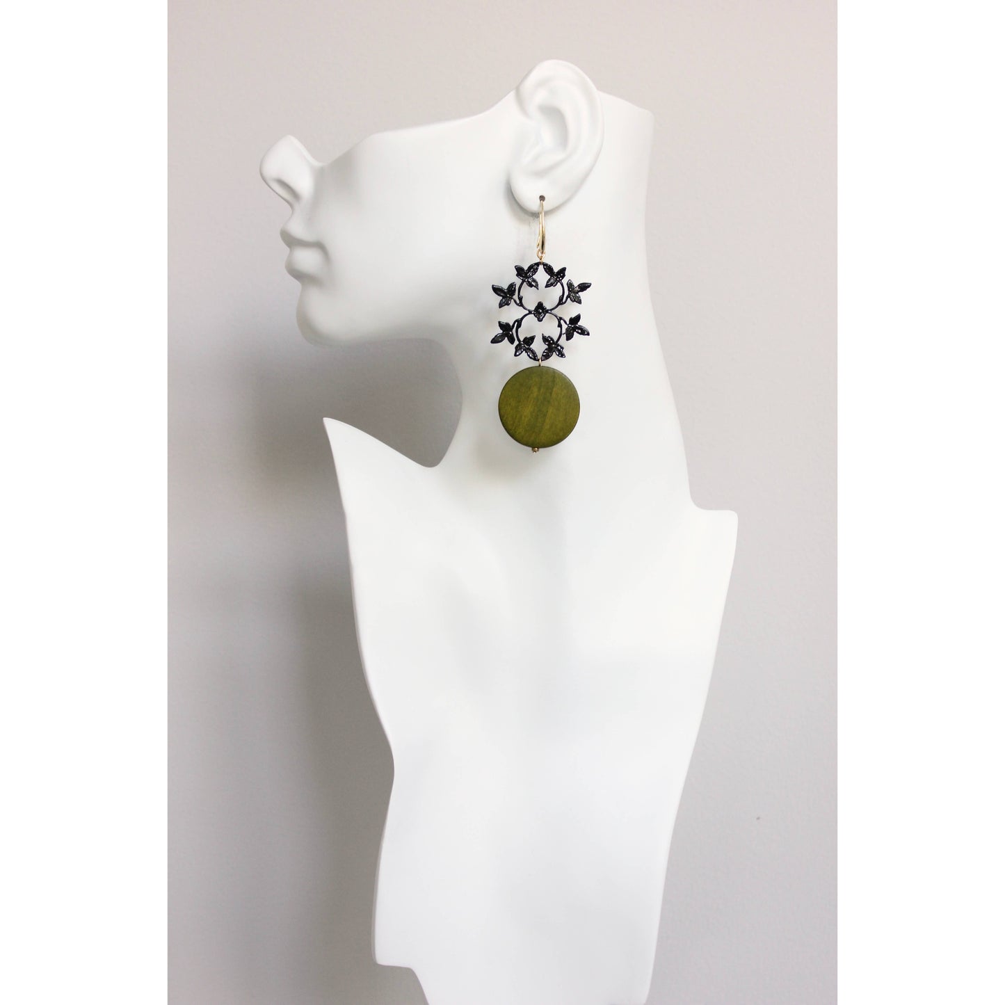 Black Ivy Drop Earrings