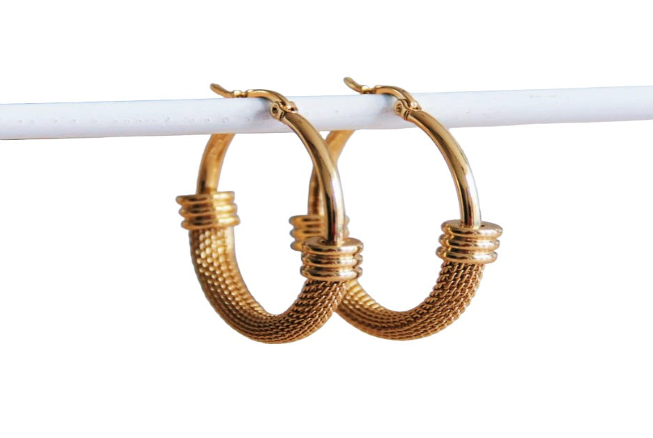 Mesh Hoop Earrings