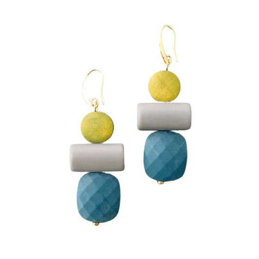 Stacked Serenity Drop Earrings