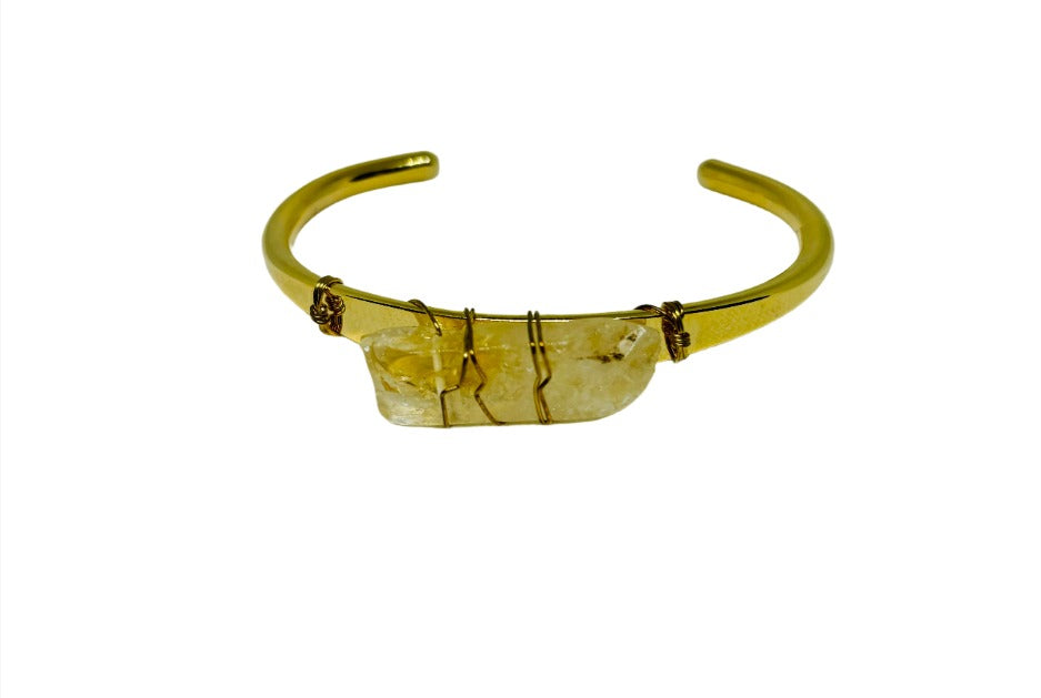 Crystal Cuff Bracelet - Citron