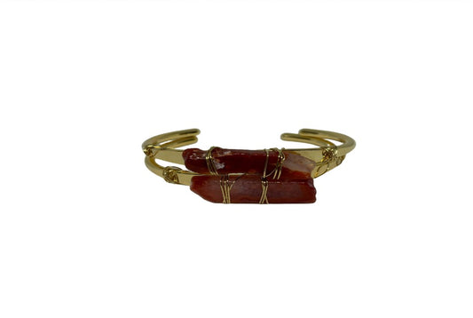 Crystal Cuff - Red Jasper Bracelet