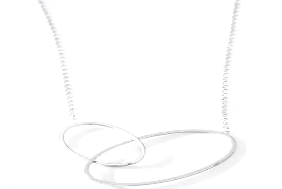 Intertwined Double Oval Gold Chain Necklace